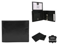 Men's leather wallet N79-VT-NL BLACK+BLACK