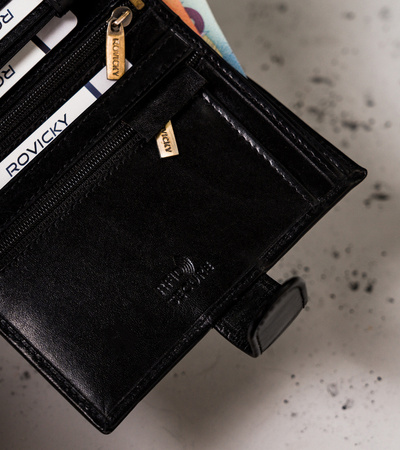 Men's Leather Wallet N575L-RVTP-3081 Black-Red