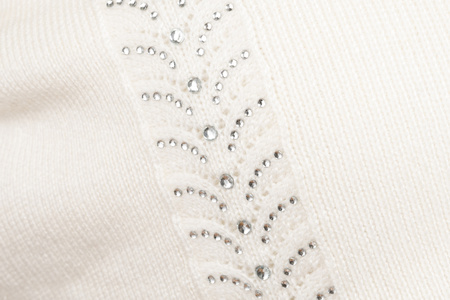 Czapka damska ozdobiona kryształkami PETERSON PTN HAT-03 White