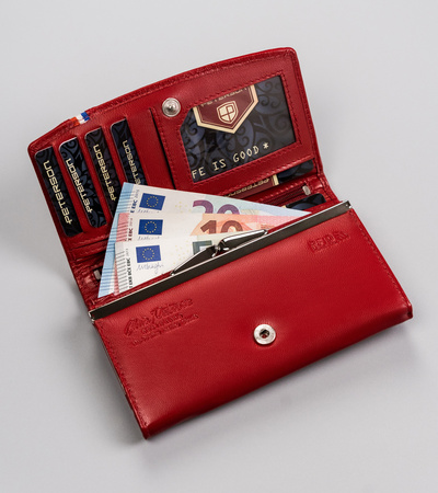 Peterson portfel skórzany PTN RD-31-GCL-A RED