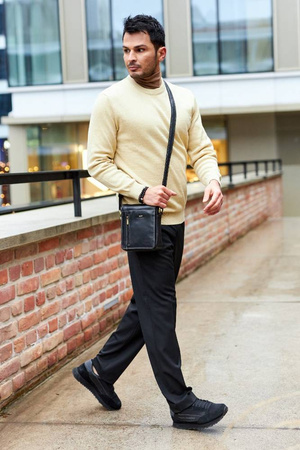 PTN leather bag TB-7032-COM BLACK