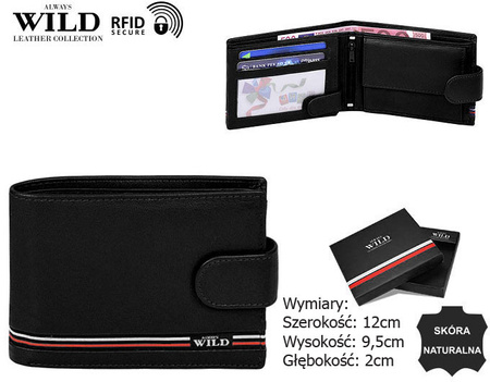 Portfel skórzany RFID ALWAYS WILD N992L-GV-RFID Black