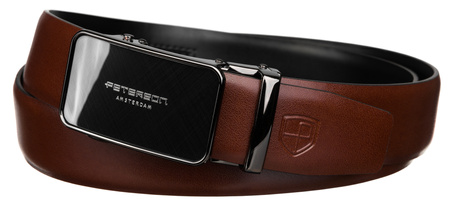 Pasek automat skórzany PTN A013 Brown