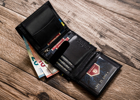 PETERSON 303UP-5590 RFID leather wallet