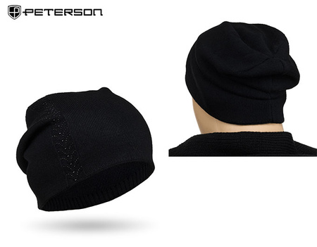 Women's Hat Decorated with Crystals PETERSON PTN HAT-03 Black