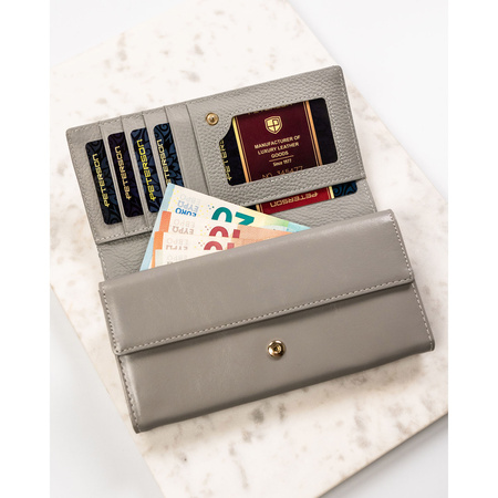 Portfel damski skóra+PU PH22-LFL Blue