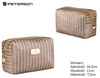 A glittering single-compartment travel vanity bag PTN KOS-L02-B Gold Rose Peterson