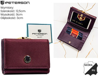 Portfel damski skóra naturalna+PU PTN PS15-09-HNL Purple