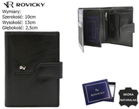 Portfel skórzany RFID ROVICKY RV-7680272-9-BCA