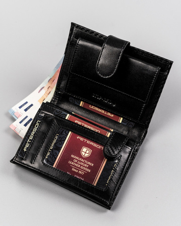 Leather wallet PTN 348Z-CA-6648 BLACK