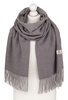 Large Women's Scarf with Fringes Peterson PTN SPV73 Grey