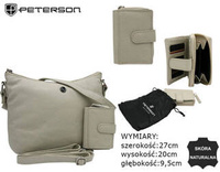 Leather bag+wallet PTN D73-DS Light Beige