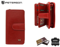 Leather wallet RFID PETERSON PTN 203-VTBD