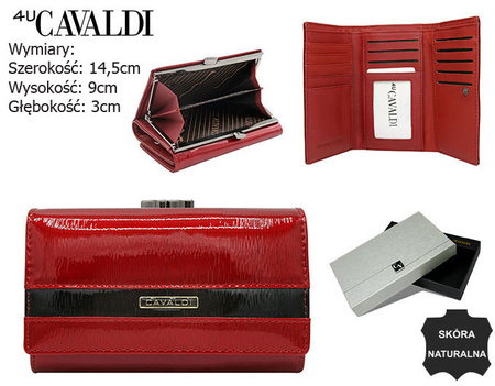 Portfel damski skórzany H23-2-SH9 Red