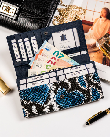 Portfel skóra+pu RFID 4U CAVALDI PX24-DNH