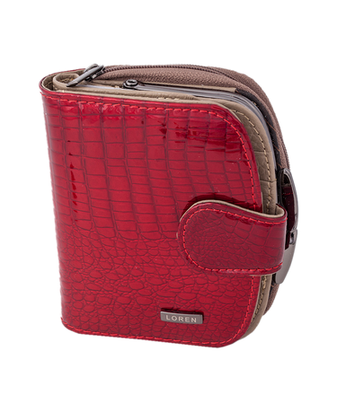 Portfel damski skórzany 43972-RS-RFID-0997 Red