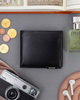 Men's leather wallet RM-01-BCF-BP Black