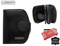 Women's leather wallet 43972-CIS-3337 BLACK