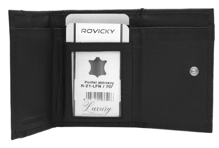 Portfel damski skórzany R-21-LFN Black