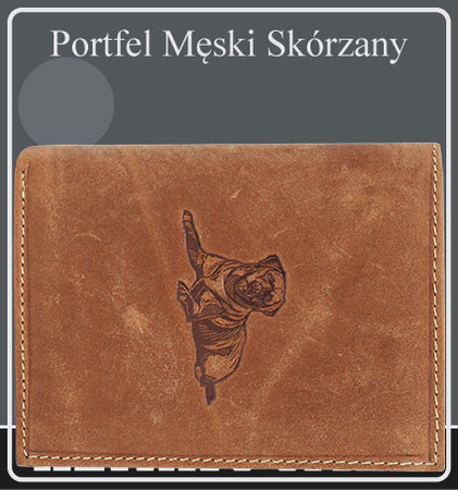 Portfel męski skórzany Blister N4-CHM-DOG-1 Cognac