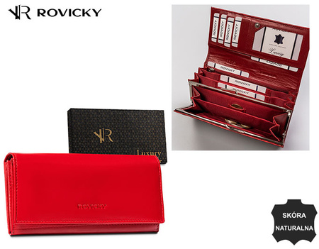 Women's leather wallet R-RD-35-GCL Red