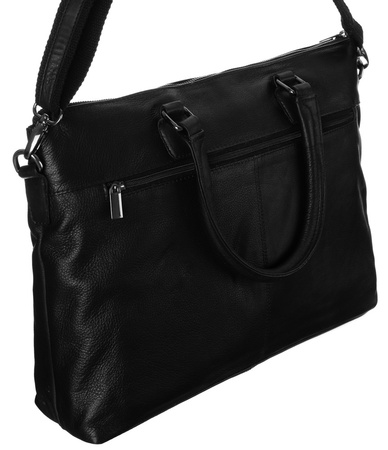 NO LOGO leather laptop bag LAP-15601-NDM-NL