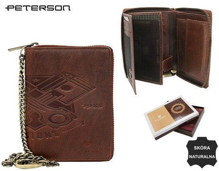 PETERSON PTN N4C-02-HWM-1230 men's RFID leather wallet