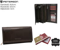 Portfel damski skórzany PTN RD-07-NGV Brown