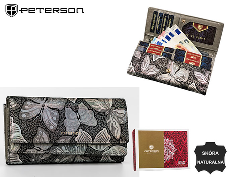 Portfel skórzany RFID PETERSON PTN 421028-ONBF