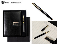 Zestaw długopis + notatnik w pudełku PTN 222-NOT Black-Gold