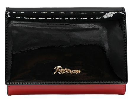 Portfel damski skórzany PTN 1N-445 Red+Black