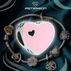 Srebrny charms Różowe Serce PETERSON CHP-005