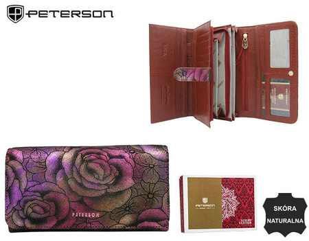 PETERSON PTN 421077-MD RFID leather wallet