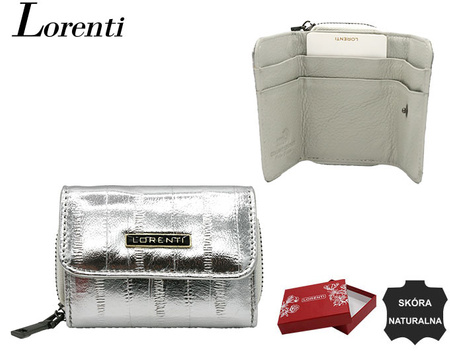 Portfel damski skórzany 423229-STB Silver