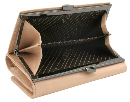 Women's leather wallet 55020-CIS-3542 BEIGE