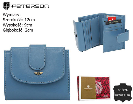 Portfel damski skórzany PTN 2516-BO Blue