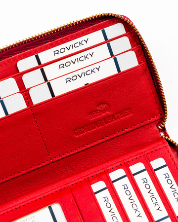 Portfel damski skórzany RH-25-1-RS Red