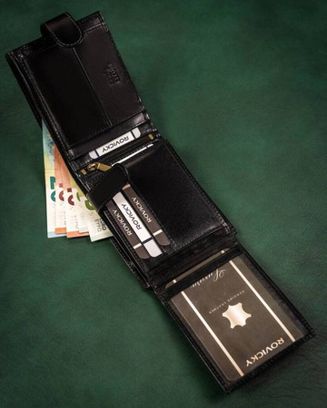 ROVICKY 22320L-VT-RVT Black RFID leather wallet