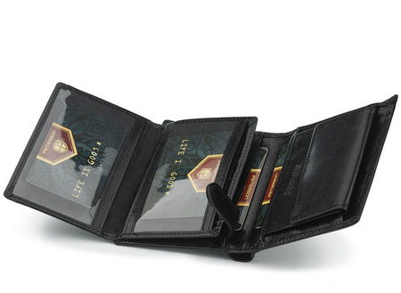 PETERSON PTN 348 2-1-1 BLACK RFID leather wallet