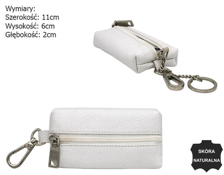 Leather Key Pouch SKL-001-NDM White