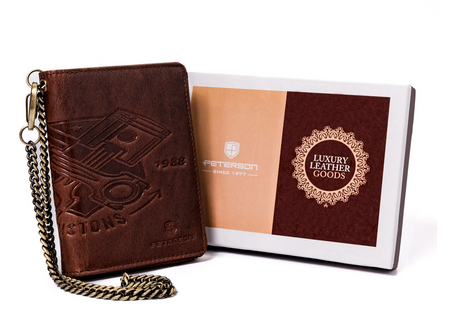 PETERSON PTN N4C-02-HWM-1230 men's RFID leather wallet