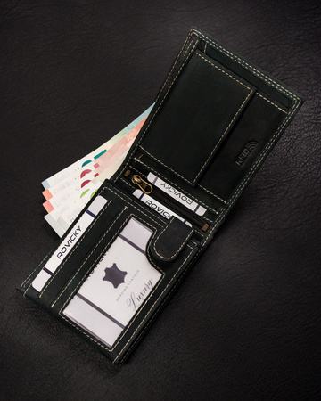 Portfel męski skórzany na blistrze N992-CHM-BL Black