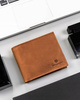 Leather wallet & keychain gift set PETERSON PTN SET-M-N992-CHM