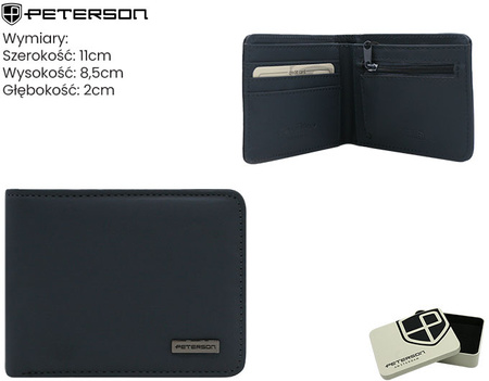 Portfel męski ze skóry PU PTN EH-04Z Navy