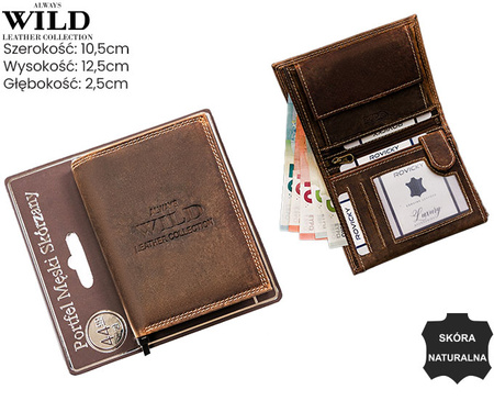 Portfel męski skórzany na blistrze N4-CHM-BL Cognac