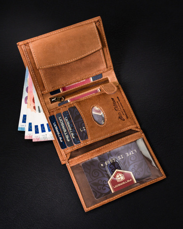 Leather Wallet PTN 333 2-1-5 Cognac