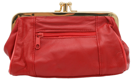 Vintage-style coin purse K09 Red No Logo