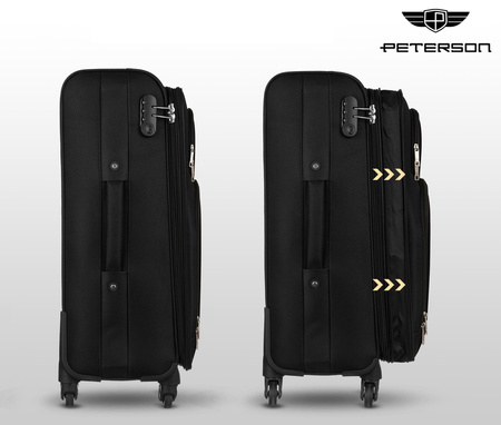 Zestaw walizek PTN 5209-SET Black+Black