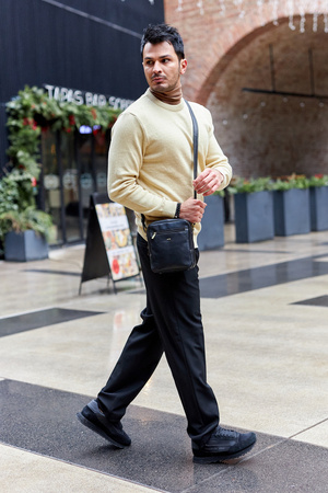 PTN leather bag TB-709-COM BLACK