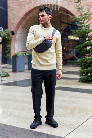 PETERSON men's leather kidney case PTN 2507-HP